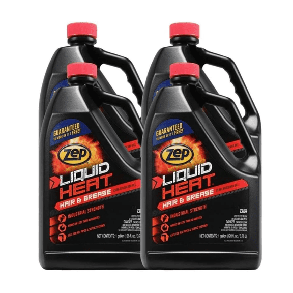 Zep Liquid Heat Clog Dissolver Gel - 1 Gallon (Case of 4) ZULHG128 - Professional Strength Formula Works in less than 10 Minutes