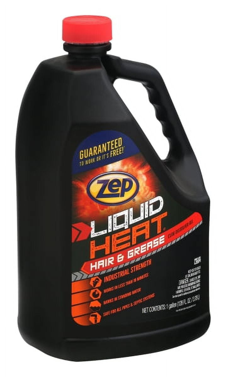 Zep Clog Attack Hair and Grease Clog Dissolver Gel 4-Pack 128-oz Drain Cleaner | ZUCA128CP