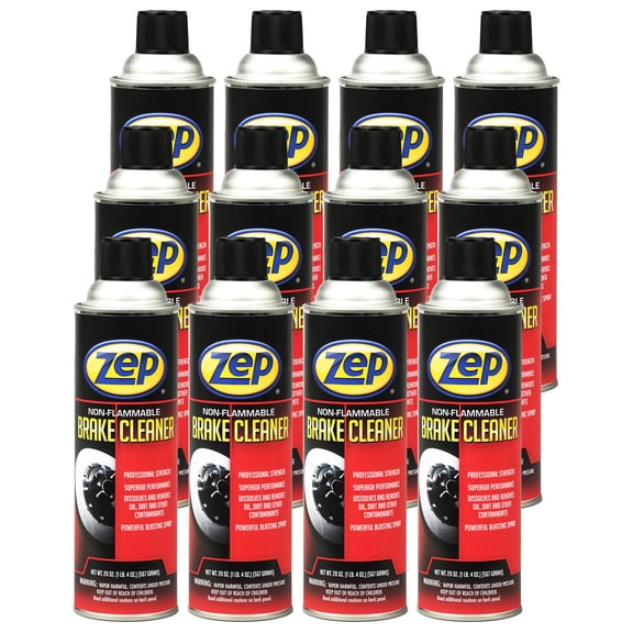 Zep Non-Flammable Brake Cleaner- 20 oz (Case of 12) - 1047961 - Professional Strength and Superior Perfomance, Dissolves and Removes Dirt. Oil and Other Contaminants