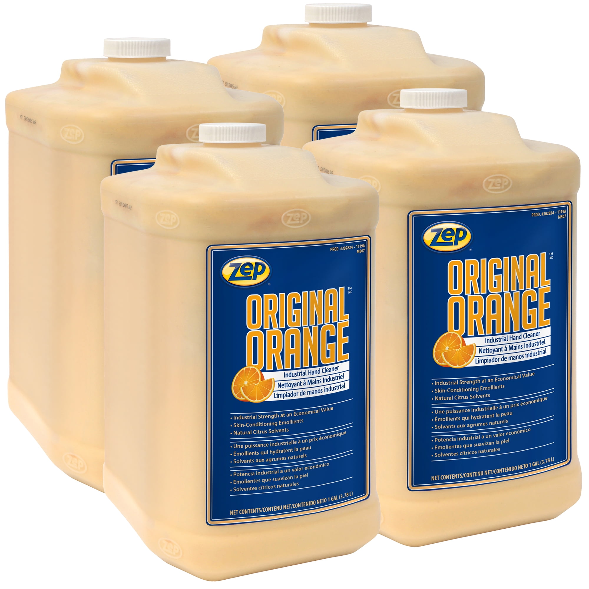 Zep Grip Pumice Hand Cleaner - 1 Gallon (Case Of 4), Heavy Duty Degreaser With Aloe Vera
