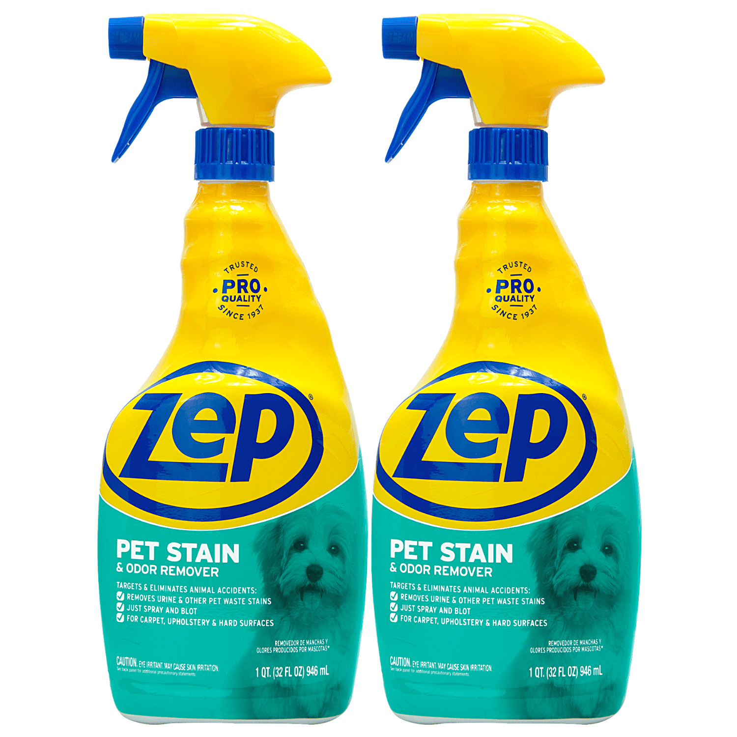 Zep Pet Stain & Odor Remover, Urine & Vomit Cleaner Spray for Carpets