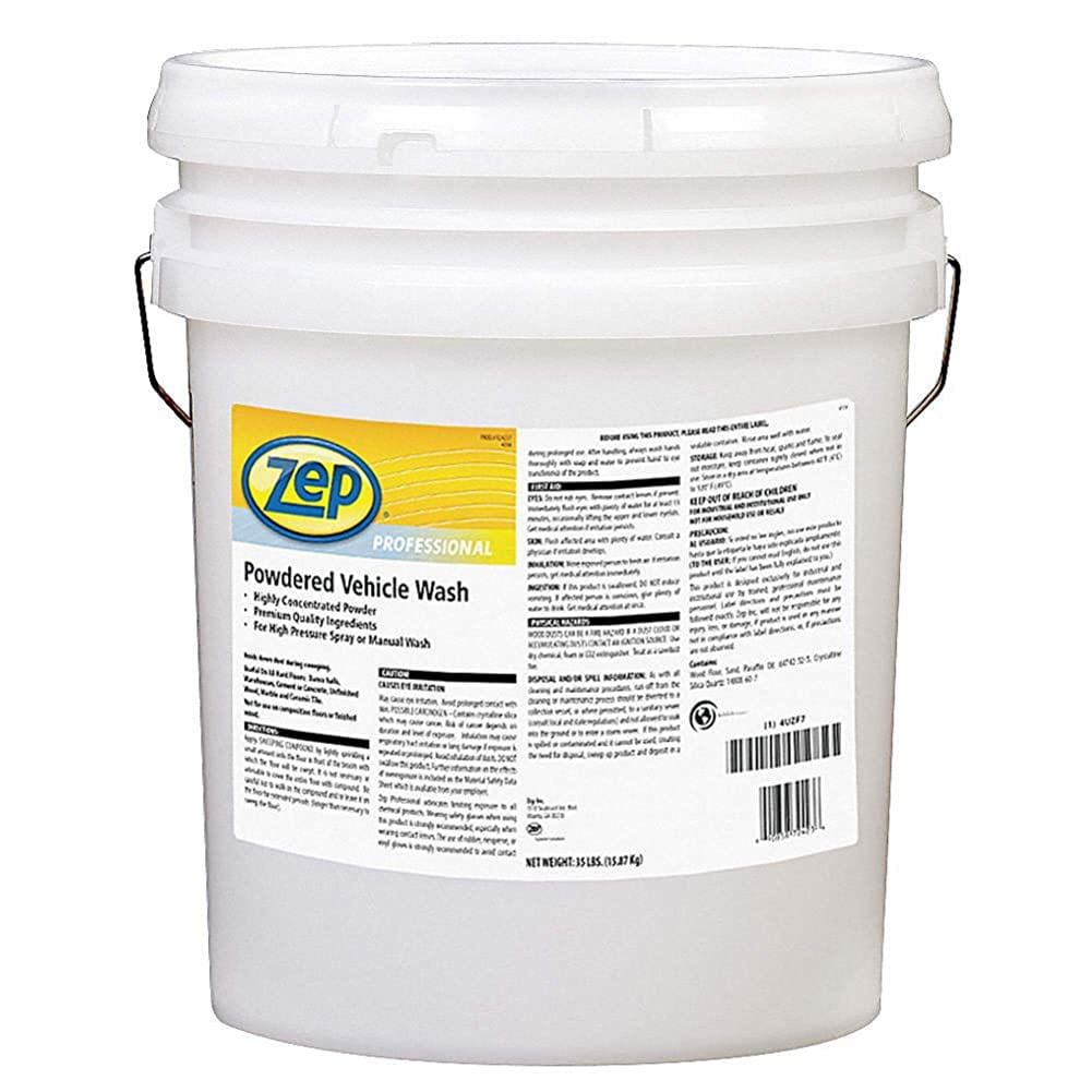 Zep Powdered Vehicle Wash - 35 Pounds (1 Bucket) 1041720 - Premium Detergent May Be Used In High Pressure Spray Systems Or For Manual Car Washing. (For Business Customers Only)
