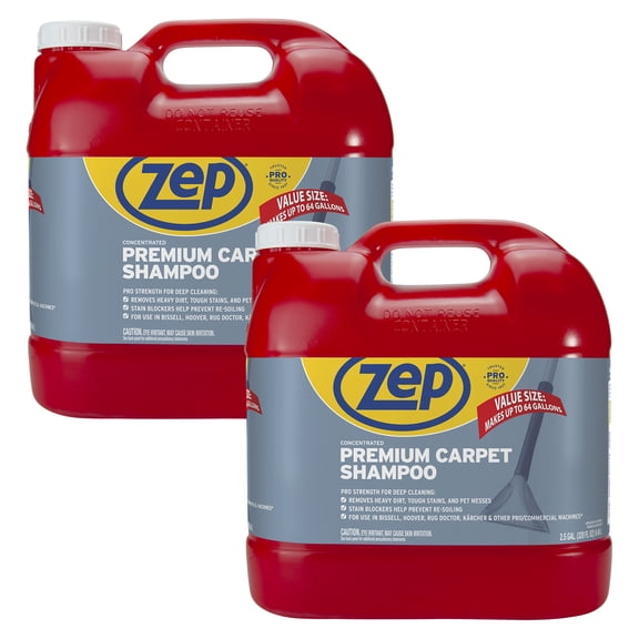 Zep Premium Carpet Shampoo - 2.5 Gal (Case of 2) - ZUPXC320 - Deep Cleaning and Stain Removal, For Carpet Machines