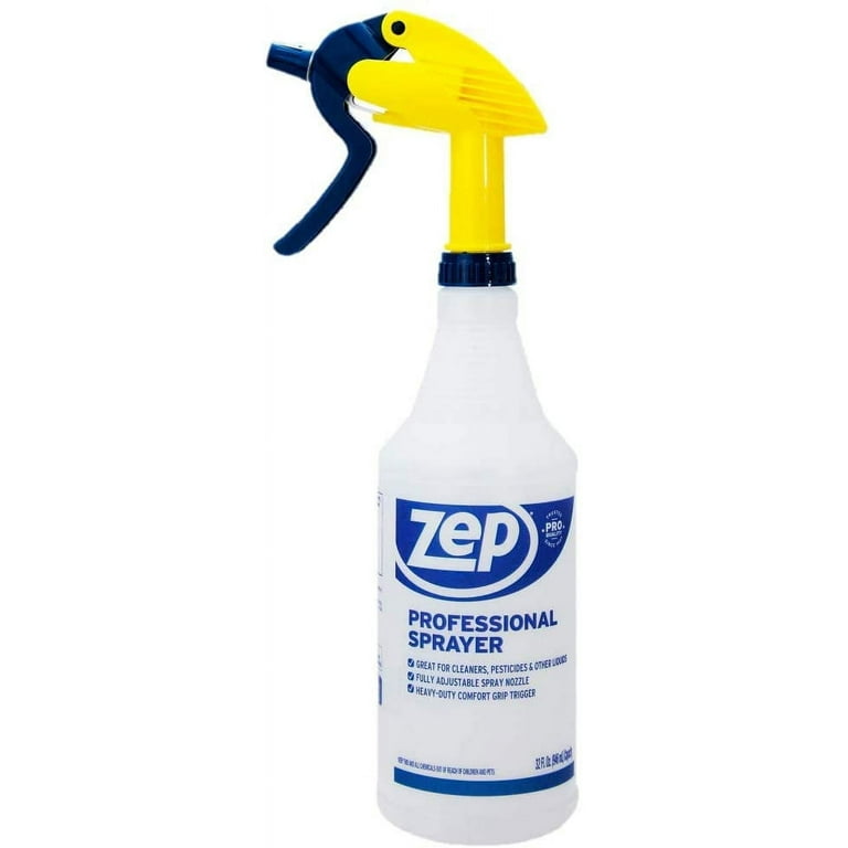 Professional Spray Bottle with Trigger Sprayer, 32 oz, Clear Professional Spray Bottle with Trigger Sprayer, 32 oz, Clear
