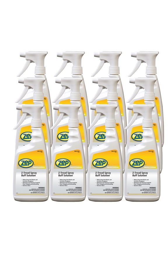 Professional Z-Thread Spray Buff Solution - 32 oz (Case of 12) - 1041424 - Make Deep Heel Marks and Scratches Disappear, Restores Gloss and No Need for Frequent Stripping or Refinishing