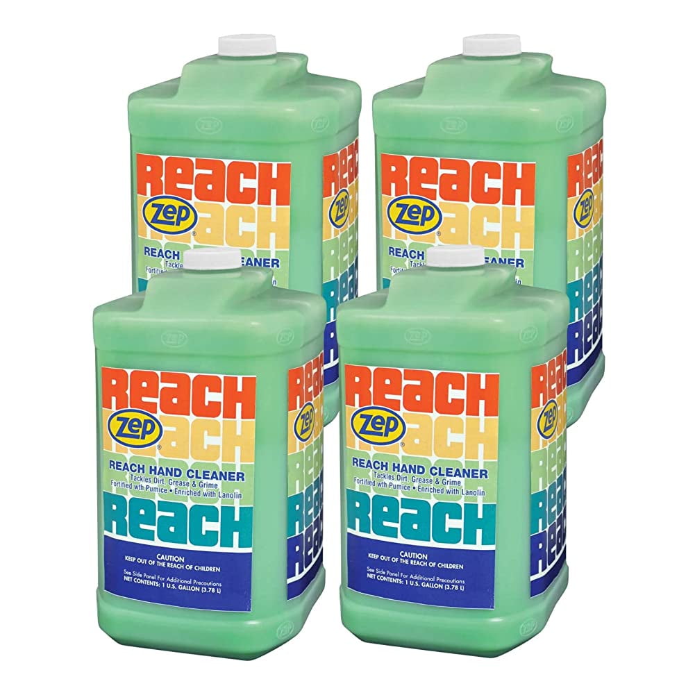 ZEP PROFESSIONAL Zep Reach Industrial Strength Hand Cleaner - 1 Gal (Case of 4) - 92524 - Removes Stubborn Shop Soils