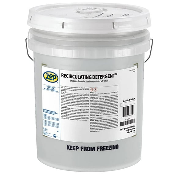 Zep Recirculating Detergent Powder - 40 lbs  (1 Unit) 36334 - Low Foam Cleaner for Aluminum and Other Soft Metals