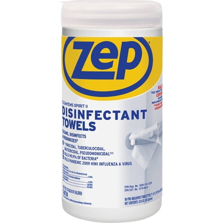 Zep Recycled Fibers Disinfecting Wipes 80 pk