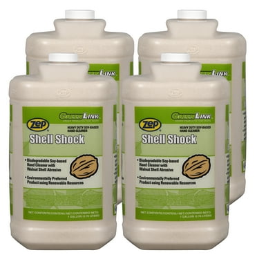 Zep Shell Shock Industrial Hand Cleaner - 1 Gallon (Case of 4) - 318524 - Made With Biodegradable Soy and Walnut-Based Formula For An Exceptional Clean