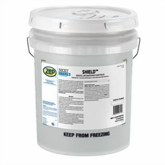 Zep Shield Floor Polish - 5 Gal (Each) - 197135 - Versatile Low-Maintenance Floor Polish, Enhance Gloss, Increase Scuff-Resistance