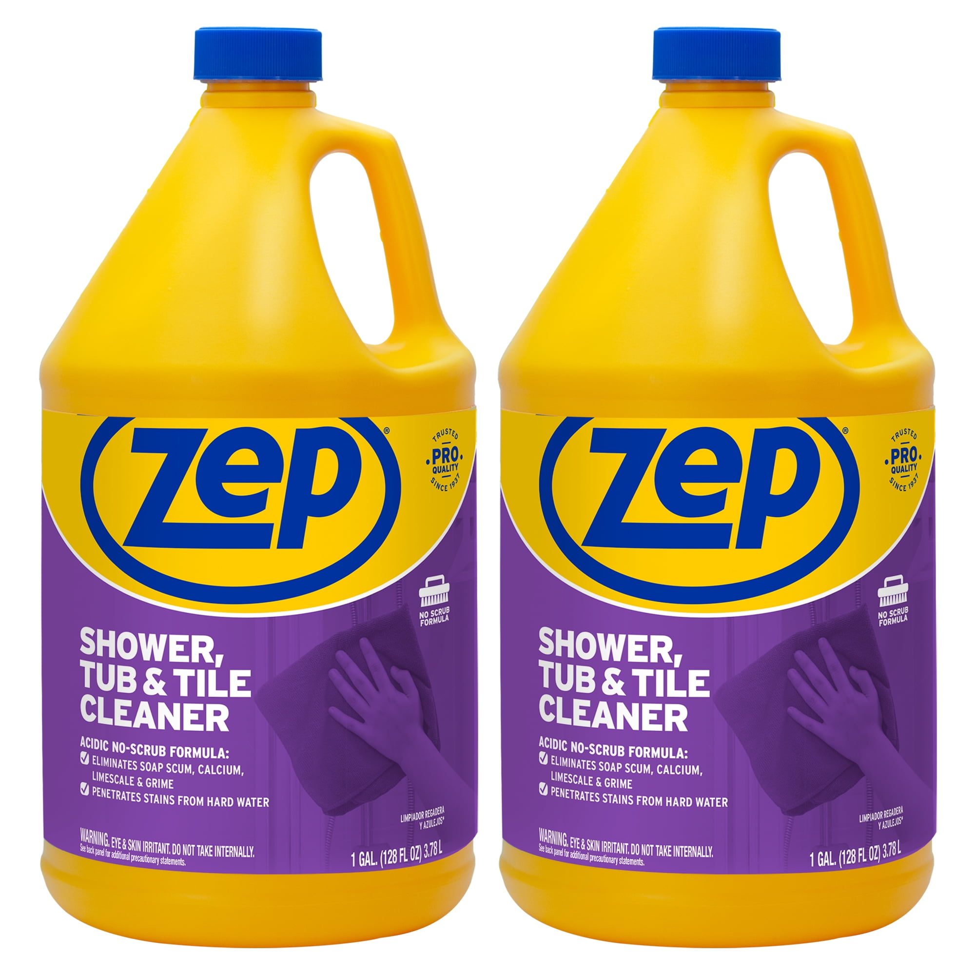 Zep, Shower Tub & Tile Cleaner, 128 oz. case of 2, Acid-based
