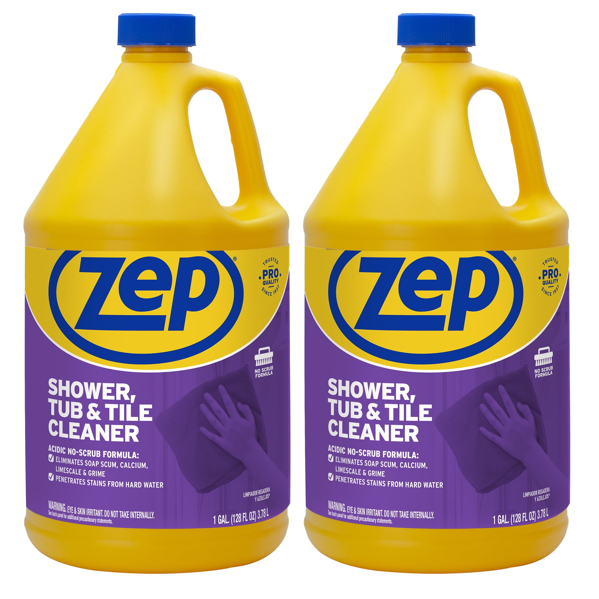 Zep ProGrade NoScrub Shower, Tub & Tile Cleaner 1 Gallon (Pack of 2