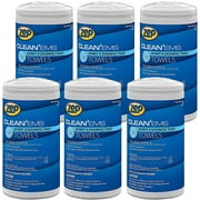 Zep Spirit II Disinfectant and Sanitizing Wipes 80 Wipes Per Container Case of 6 - EPA Registered Virucidal Kills 99.9% of Germs (650800)