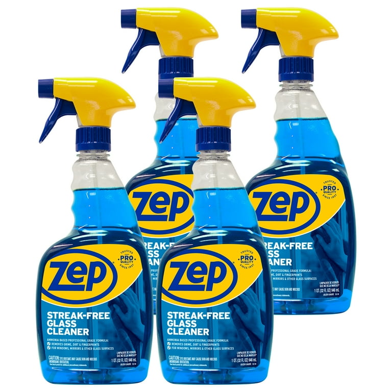 Zep Streak-Free Glass Cleaner - 32 Ounces (Case of 4) ZU112032