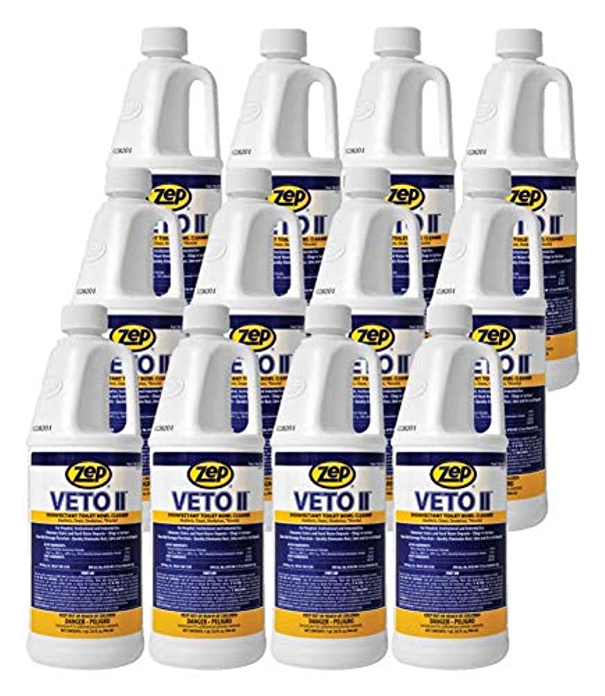 Zep Veto Ii Acidic Toilet Bowl Cleaner 1 Quart (Case Of 12) 118001 Cleaner and Deoderant For