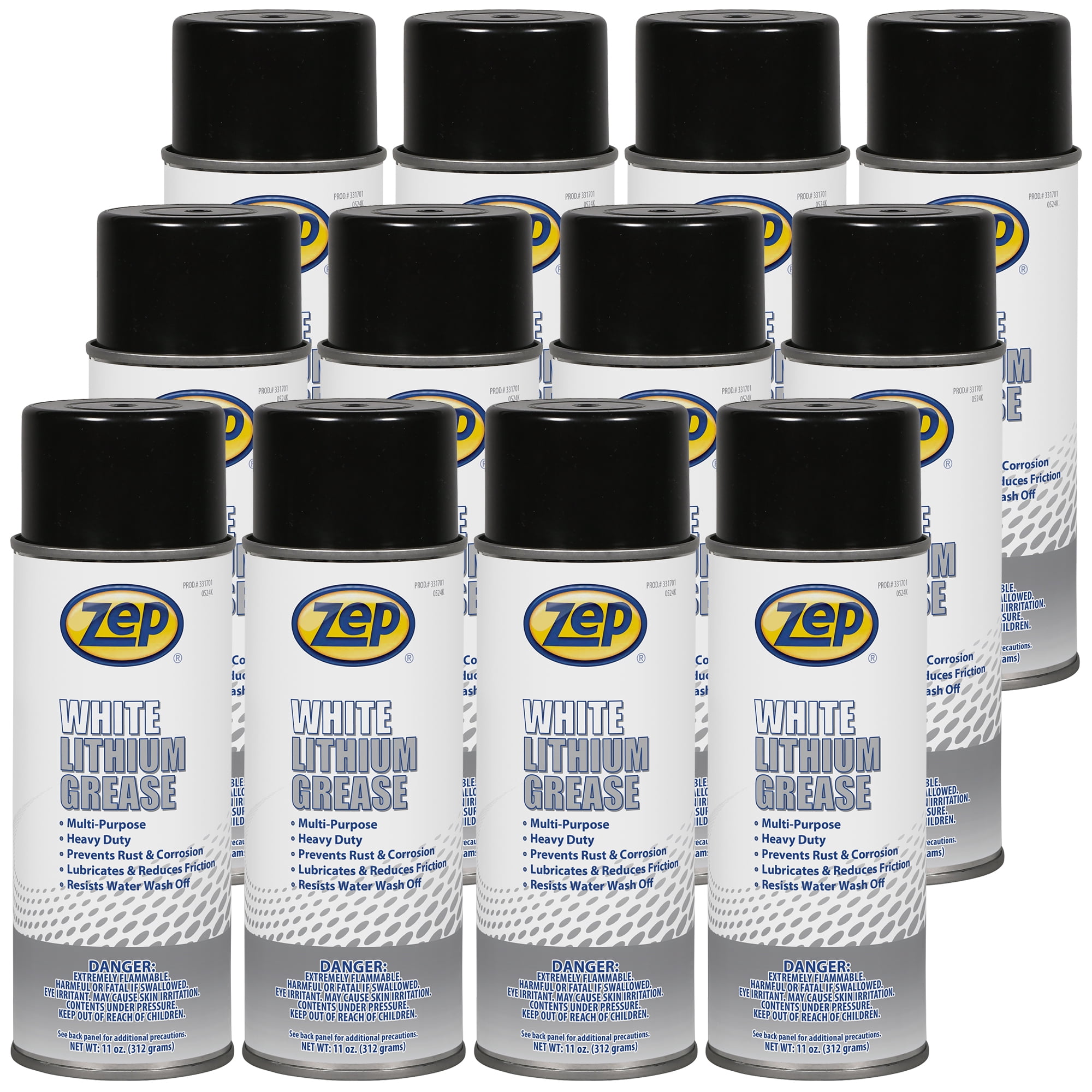 Zep White Lithium Grease 11 oz 331701 (Case of 12) Multipurpose