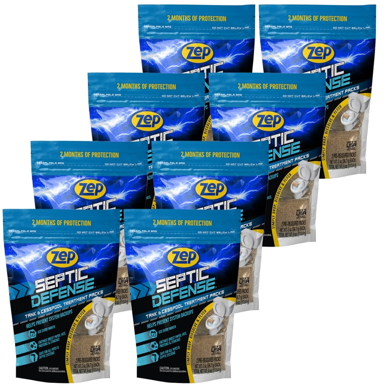 Zep 6-Pack Enzyme-Producing Septic Tank Cleaner & Waste Eliminator