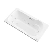Zepher 32 in. x 60 in. Air and Whirlpool Jetted Bathtub in White with Reversible Drain