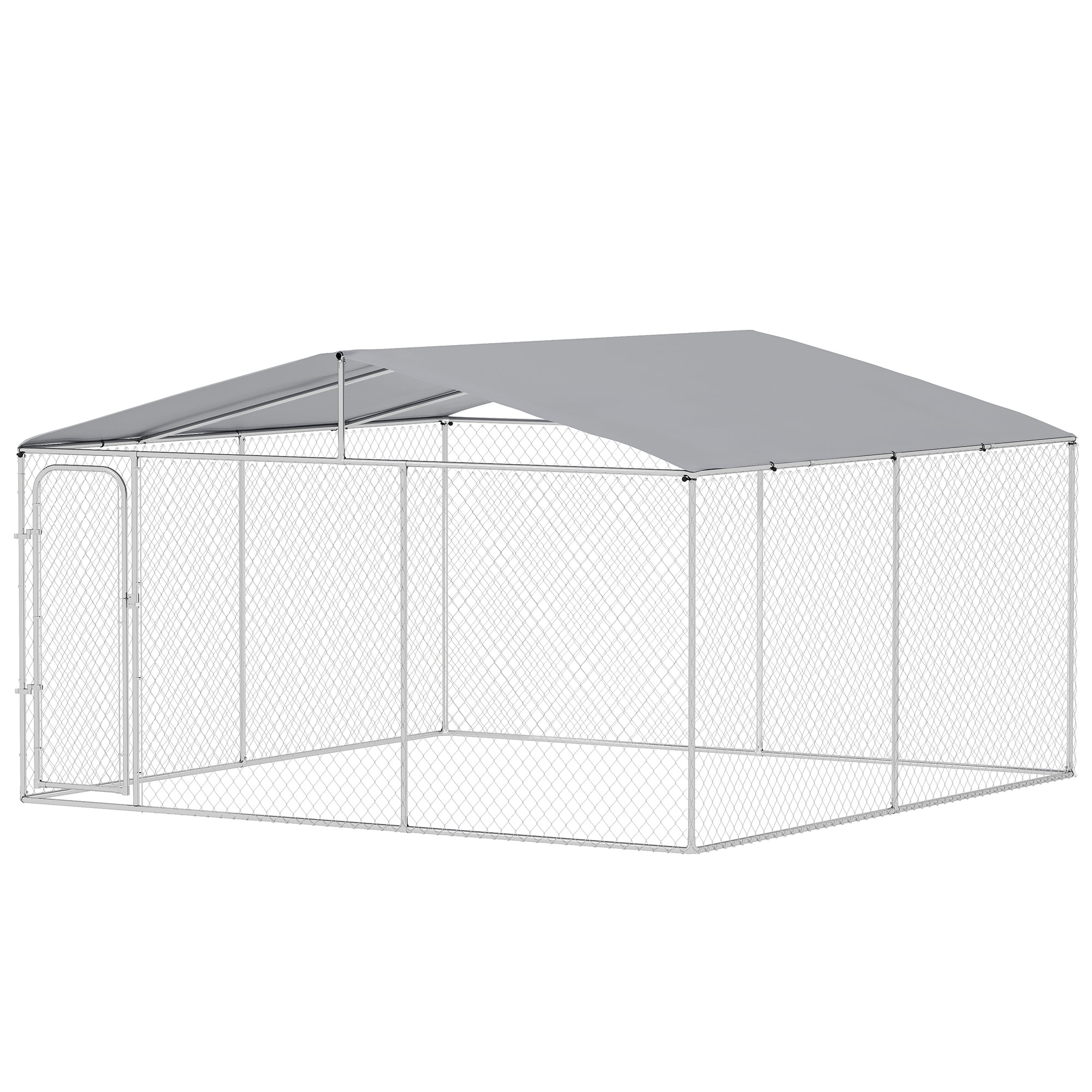 ZephyPaws 13ft x 13 ft x 7.7ft Large Dog Kennel Outdoor,Outside Dog Kennel with Roof,Covered Dog Kennels with Door and Lock,XL Outside Dog Cage for Large Dogs