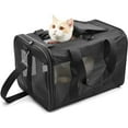 thumbnail image 1 of ZephyPaws Cat Carrier,Portable Pet Travel Carrier for Medium Cats, Dogs and Puppy up to 17 lbs, Black, 1 of 7