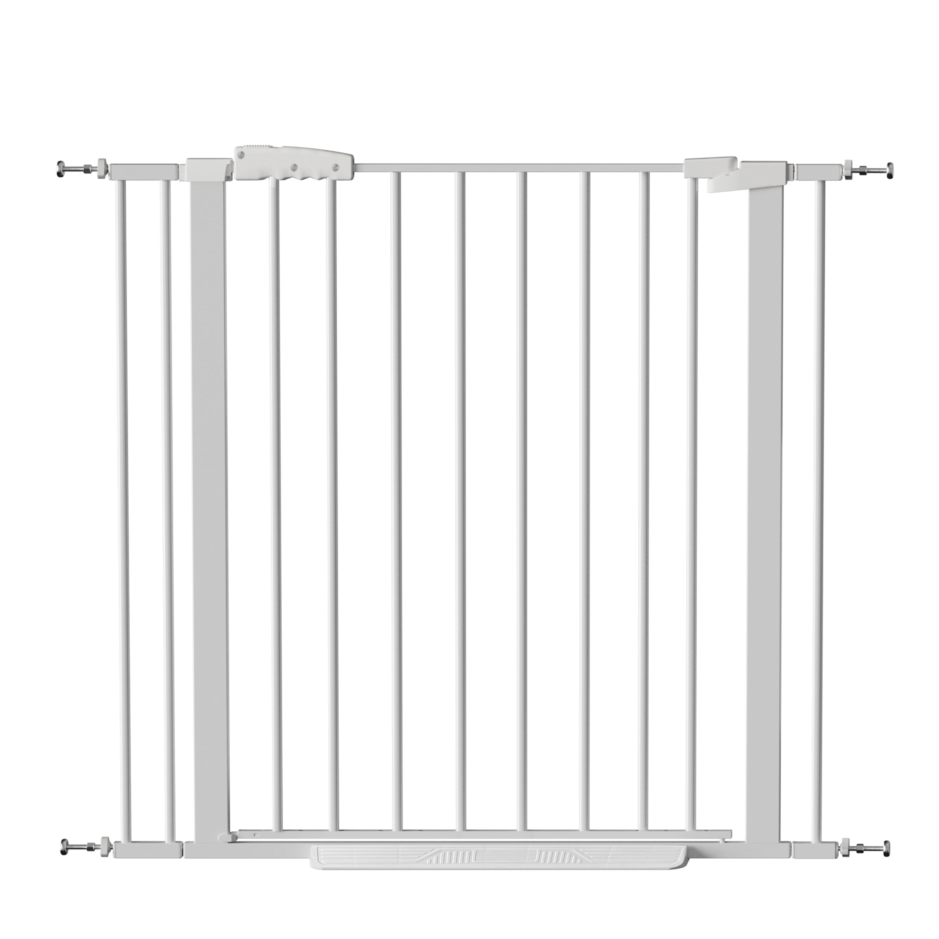 ZephyPaws  29"-40.5" Pet Gate for Stairs,Auto Close Safety Dog Gate,Pressure Mounted Easy Walk Through Pet Gate for Doorways,Durable Stair Gate,30" Tall,White