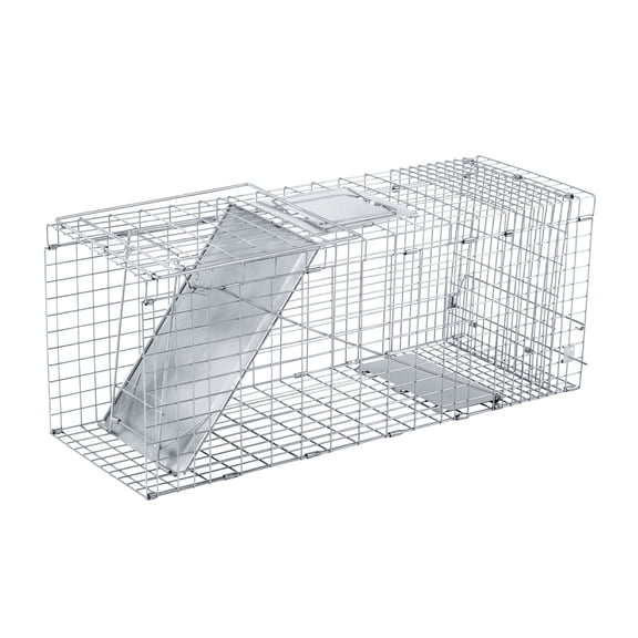 ZephyPaws 32" Live Animal Cage Trap,Heavy Duty Folding Raccoon Traps,Humane Cat Trap for Stray Cats,Raccoons,Squirrel,Skunk,Mole,Groundhog, Armadillo,Rabbit,Catch and Release