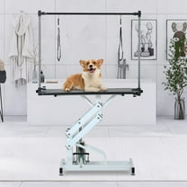 ZephyPaws 43" Pet Dog Grooming Table,Heavy Duty Hydraulic Grooming Table for Dogs & Cats,Big Size with Adjustable Arm Noose,Maximum Capacity Up to 330 lbs (Black)