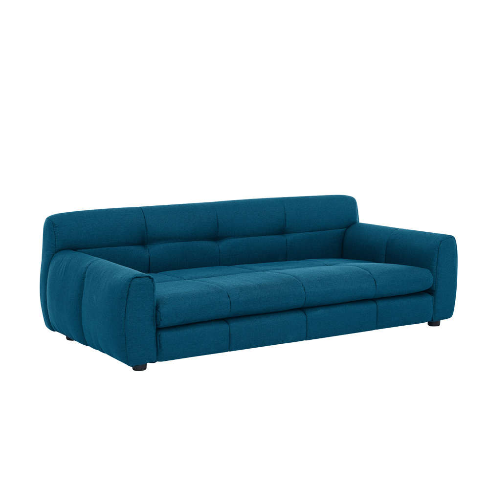 ZephyPaws 51" Modern Linen Dog Sofa Bed for Large Pets, Comfortable Couch with Armrests, Backrest and Sturdy Low-Leg Design, Dark Blue