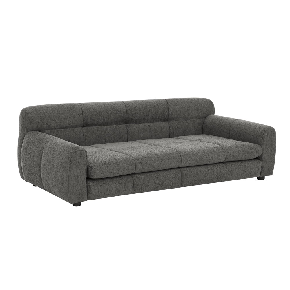 ZephyPaws 51" Soft and Comfortable Dog Sofa Bed for Large Dogs, Durable Linen Pet Couch with Armrests, Backrest, and Stable Low-Leg Design, Dark Gray