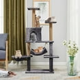 thumbnail image 1 of ZephyPaws  Large Multi-Level Cat Tree Condo Furniture with Sisal-Covered Scratching Posts, Big Plush Condos, Perch Hammock for Kittens 52 in, Gray, 1 of 8