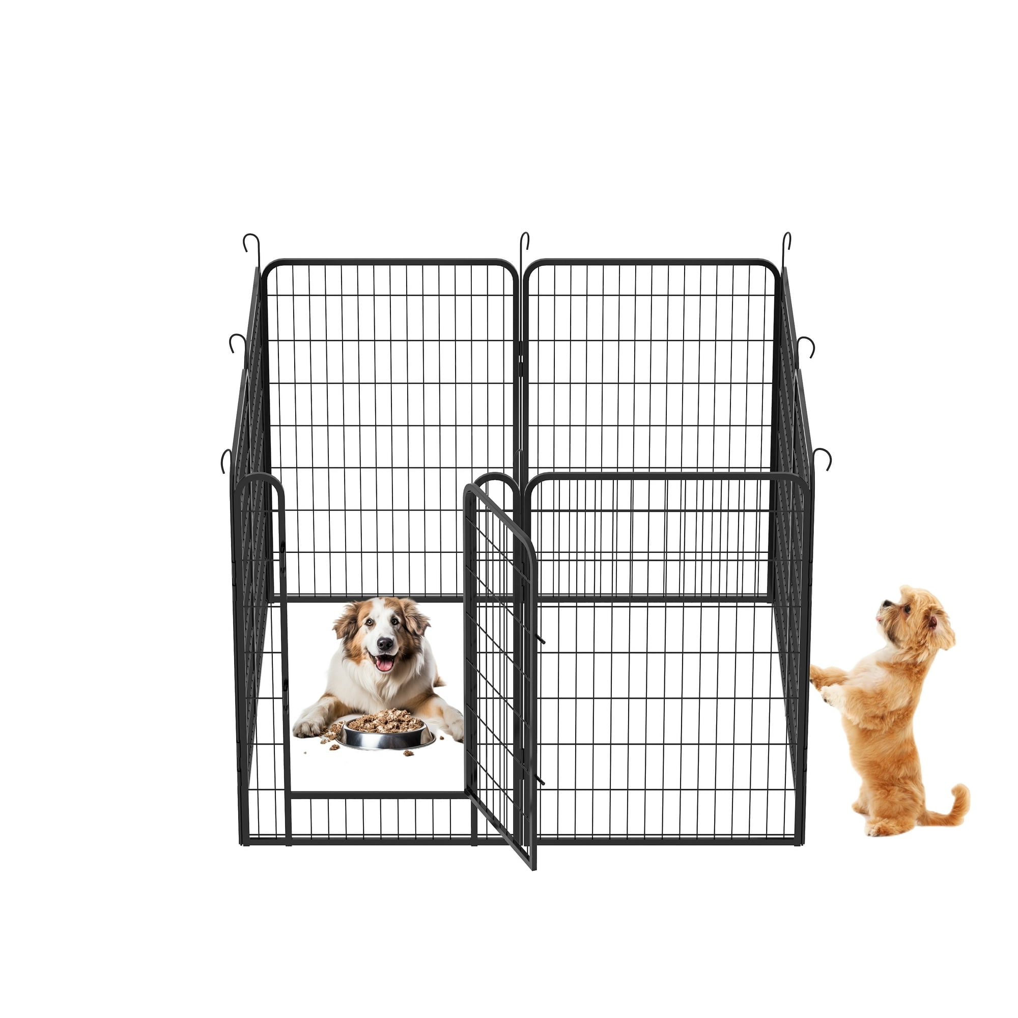 ZephyPaws 8 Panels 40Inch Heavy Duty Metal Playpen with door,Dog Fence Pet Exercise Pen for Outdoor, Indoor