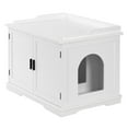 ZephyPaws Cat Litter Box Enclosure Furniture,Cat Washroom,Hidden Litter