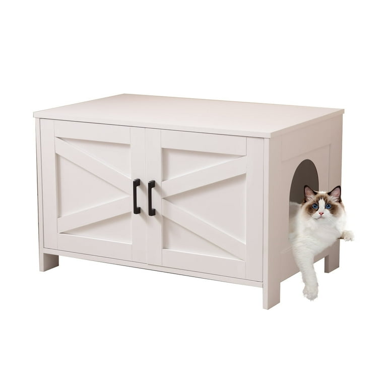 ZephyPaws Cat Litter Box Enclosure Furniture,Hidden Litter Box
