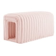 thumbnail image 1 of ZephyPaws Cat Ottoman,Storage Bench,Corduroy Bench Cat's nest to Hide for The Living Room,Entryway and Bedroom (Pink), 1 of 6
