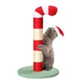 thumbnail image 1 of ZephyPaws Christmas Candy Cane Cat Scratching Posts for Indoor Cat,21"Sisal Cat Scratcher for Kitten, 1 of 7