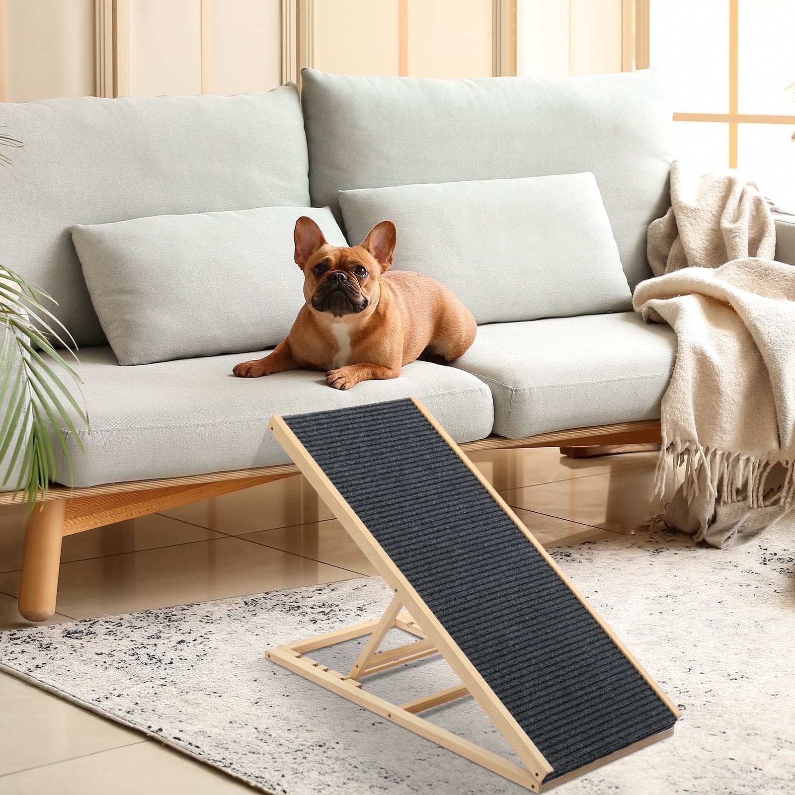 ZephyPaws Dog Ramp for High Bed,Couch,4 Adjustable Height Folding ...