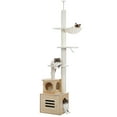 ZephyPaws Floor to Ceiling Cat Tower for Indoor Cats,Adjustable Height