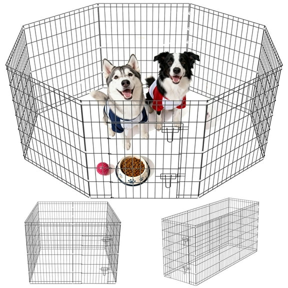 ZephyPaws Foldable Dog Playpen Pet Fence for Yard 36in Dog Pens for Inside,8 Panels Puppy Playpen
