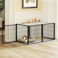 thumbnail image 1 of ZephyPaws Large Dog Cage 48" Dog Kennel with Top Cover ,Heavy Duty Metal Pet Playpen for Medium Dogs & Puppies,Indoor Dog Crate with Flexible Door Placement,Rust-Resistant,Black, 1 of 8