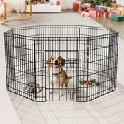 Zephypaws 30" H Foldable Dog Playpen Fence, Puppy Play Pen for Indoor&Outdoor Use, 8 Panels Wire Pet Pens