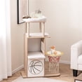 thumbnail image 1 of Zephypaws 47" Wooden Cat Tree Houses for Indoor Cats ,Multi-Level Cat Tower Wood Cat Condo for Adult Cats Furniture, 1 of 8