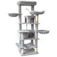 thumbnail image 1 of Zephypaws 68" Multi-Level Cat Tree Tower with 6 Platforms, Sisal Scratching Posts, Hammocks & Hideaways, Light Gray, 1 of 7