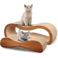thumbnail image 1 of Zephypaws Cat Scratcher Lounge Bed Curve-Shaped Cardboard Cat Scratching Pad, 1 of 7