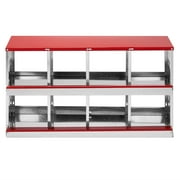 Zephypaws Roll Out Egg Nest Box Chicken Nesting Box with Basket 8 Compartment Red