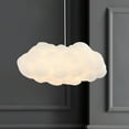 thumbnail image 1 of JONATHAN Y Zephyr 23" 2-Light Modern Contemporary Silk LED Cloud Pendant, White, 1 of 12