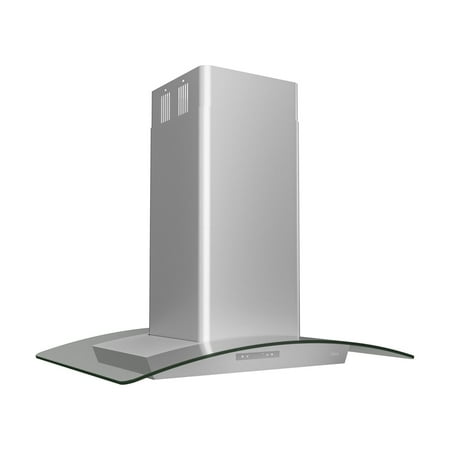 Zephyr - Milano 36 in. 700 CFM Island Mount Range Hood with LED Light - Stainless Steel