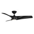 thumbnail image 1 of Zephyr 52" Matte Black Integrated LED Smart Ceiling Fan with Remote Control, 1 of 5