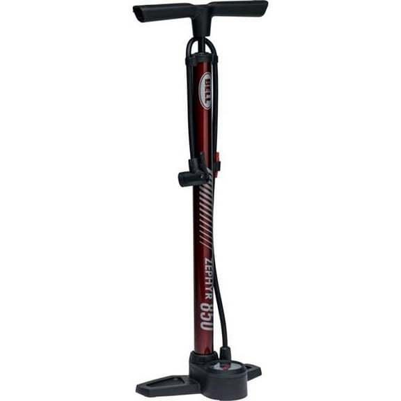 Zephyr 850 Steel Bicycle Floor Pump, Maroon