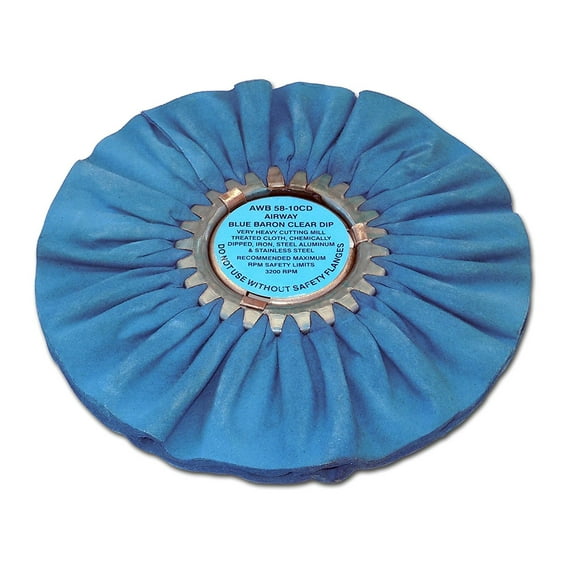 Zephyr AWB-58-8CD Blue Baron Clear Dip 8 Buffing Wheel