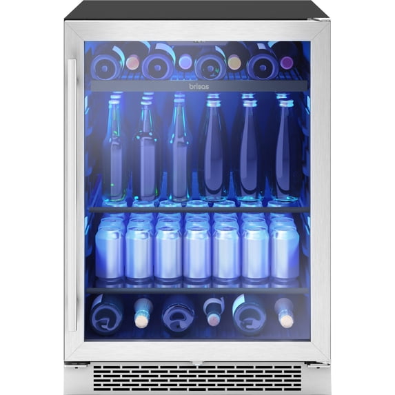 Zephyr Bbv24c01ag Brisas 24" Wide 8 Bottle Capacity 112 Can Capacity Beverage Center -
